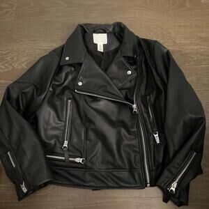 h&m leather jacket